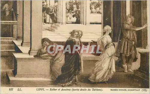 Ansichtskarte AK 187 lippi esther et assuerus (partie droite du tableau) musee conde chantilly (19)