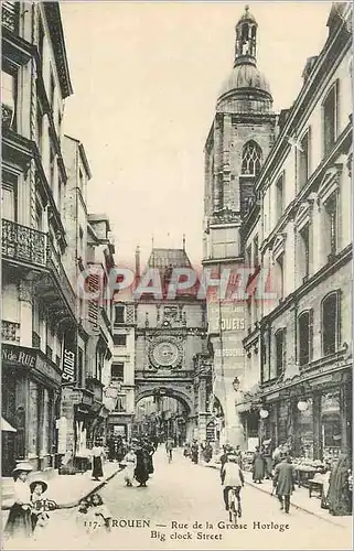 Cartes postales 117 rouen rue de la grosse horloge