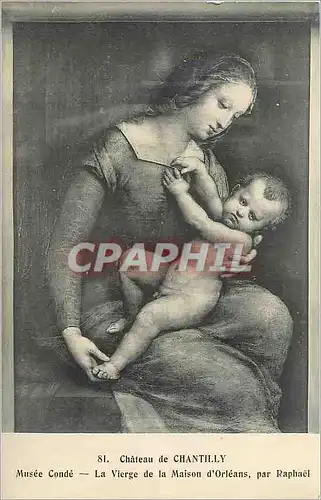 Cartes postales 81 chateau de chantilly musee conde la vierge de la maison d orleans par raphael