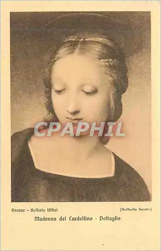 Cartes postales Firenze galleria uffizi (raffaelo sanzio) madonna del cardellino dettaglio