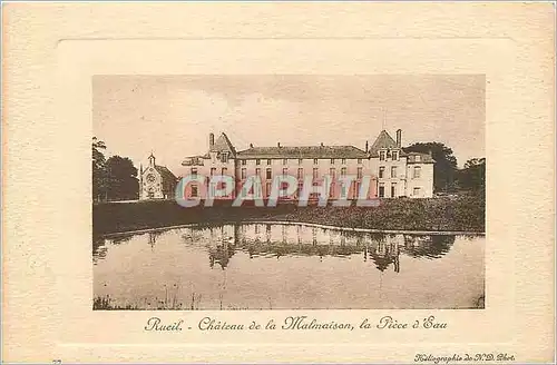 Cartes postales Rueil chateau de la malmaison la piece d eau