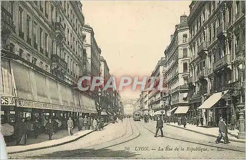 Cartes postales 36 lyon la rue de la republique