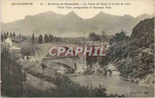 Cartes postales Le dauphine 18 environs de grenoble les ponts de claix et le col de l arc