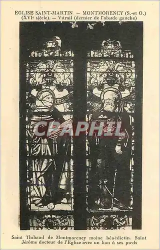Cartes postales Eglise saint martin montmorency (s et o) (xvi siecle) vitrail (dernier de l abside gauche)