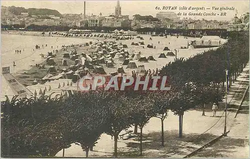 Cartes postales 6 royan (cote d argent) vue generale de la grande conche