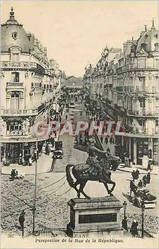 Cartes postales 362 orleans perspective de la rue de la republique