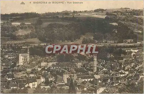 Cartes postales 4 bagneres de bigorre vue generale