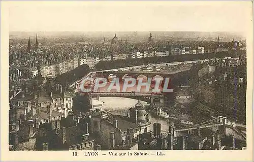 Cartes postales 13 lyon vue sur la saone