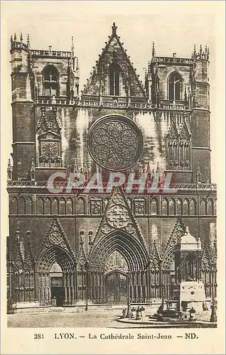 Cartes postales 381 lyon la cathedrale saint jean