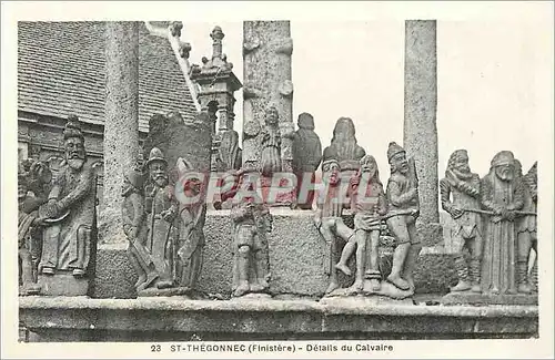 Cartes postales 23 st thegonnec (finistere) details du calvaire
