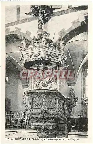 Cartes postales 17 st thegonnec (finistere) chaire a precher de l eglise