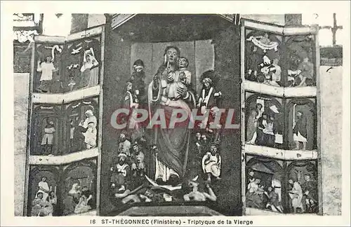 Cartes postales 16 st thegonnec (finistere) triptyque de la vierge