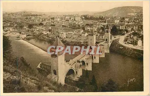 Cartes postales La douce france cahors (lot) 9 le pont valentre (xiv siecle) et la ville