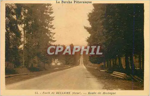 Cartes postales Le perche pittoresque 13 foret de belleme (orne) route de montagne