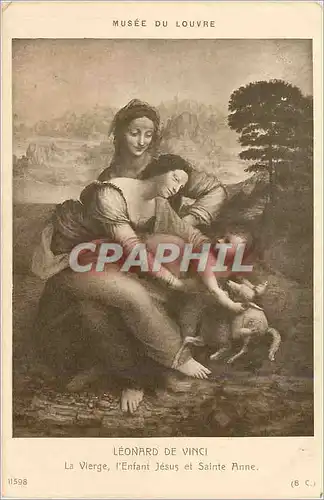Ansichtskarte AK Musee du louvre leonard de vinci 11598 la vierge l enfant jesus et sainte anne