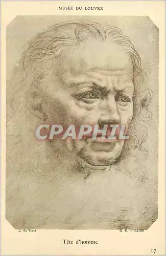 Cartes postales Musee du louvre tete d homme