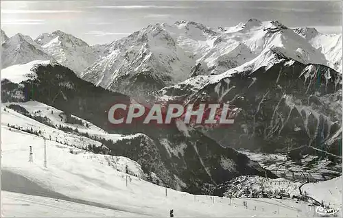 Cartes postales moderne L alpe d huez (isere) alt 1850 m sports d hiver 68 au fond la muzelle et le rochail