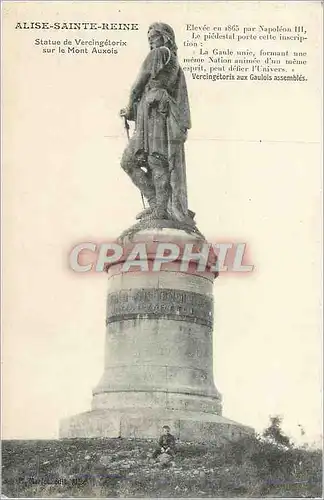 Cartes postales Alise sainte reine statue de vercingetorix sur le mont auxois