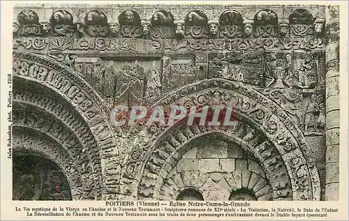 Cartes postales Poitiers (vienne) eglise notre dame la grande