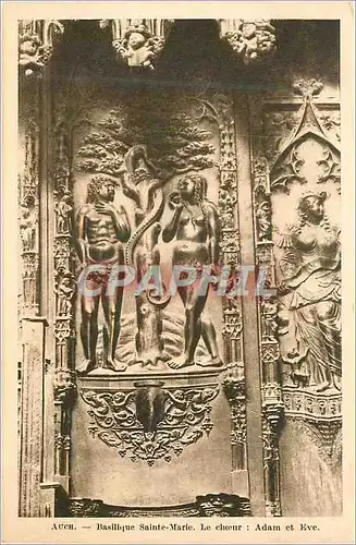 Cartes postales Auch basilique sainte marie le choeur adam et eve