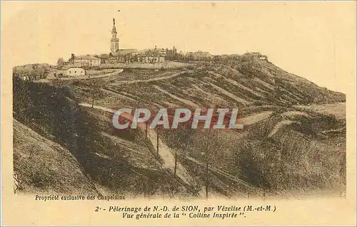 Cartes postales 2 pelerinage de n d de sion par vezelise (m et m) vue generale de la colline inspiree