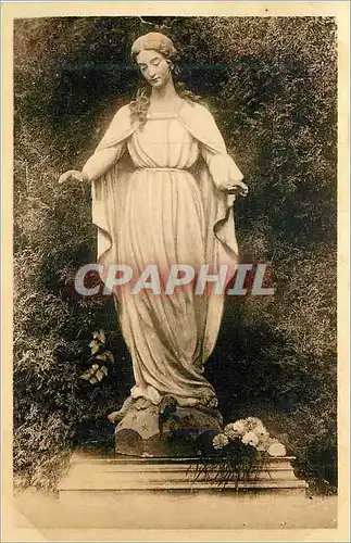 Cartes postales 9 pelerinage de n d de sion par vezelise (m et m) modele de la statue de marie immaculee de 7 m