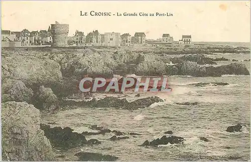 Cartes postales Le croisic la grande cote au port lin