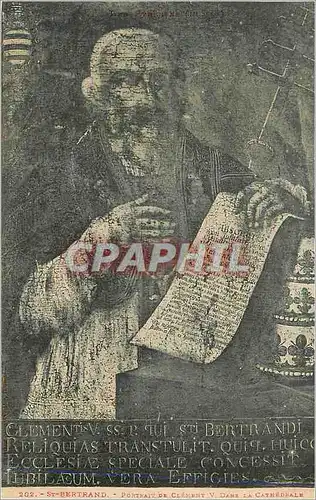 Cartes postales 202 st bertrand portrait de clement v dans la cathedrale