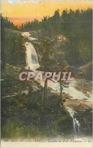 Cartes postales 106 env de cauterets cascades au pont d espagne