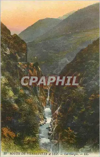 Cartes postales 21 route de pierrefitte a luz les gorges
