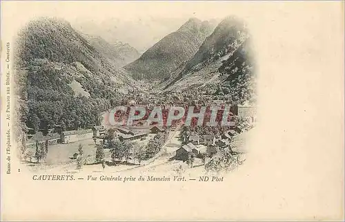 Cartes postales Cauterets vue generale prise du mamelon vert