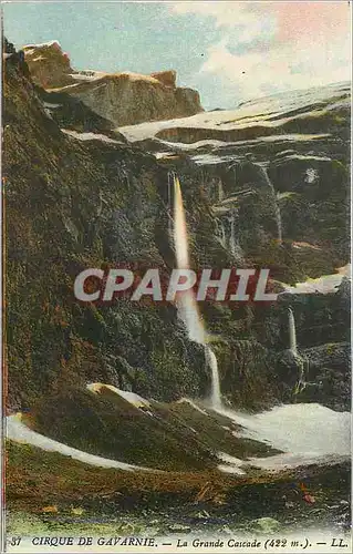 Cartes postales 37 cirque de gavarnie la grande cascade (422m)