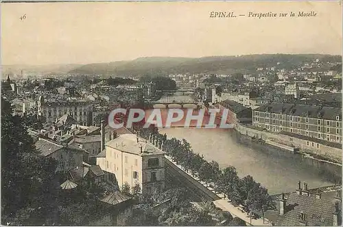 Cartes postales Epinal Perspective sur la Moselle