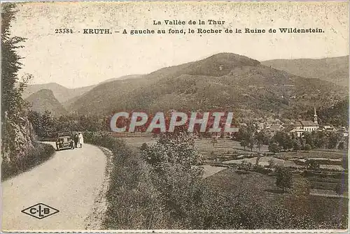 Cartes postales Kruth A gauche au fond le Rocher de la Ruine de Wildenstein