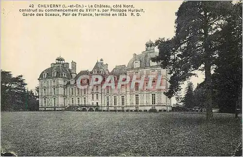 Cartes postales Cheverny L et Ch Le chateau cote Nord