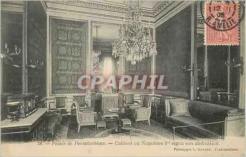 Ansichtskarte AK Palais de Fontainebleau Cabinet ou Napoleon I signa son abdication