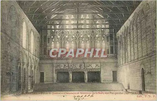 Cartes postales Poitiers Palais de Justice Cheminee et Verrieres de la Salle des Pas perdus