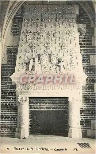 Cartes postales Chateau d Amboise Cheminee