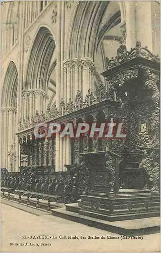Cartes postales Bayeux La Cathedrale les Stalles du Choeur