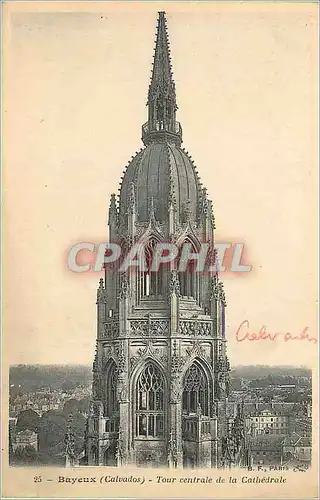 Ansichtskarte AK Bayeux Calvados Tour centrale de la Cathedrale