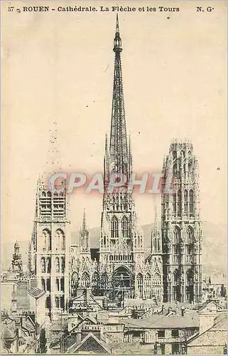 Ansichtskarte AK Rouen Cathedrale La Fleche et les Tours