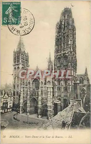 Cartes postales Rouen Notre Dame et la Tour de Beurre