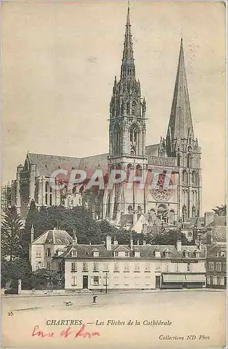 Ansichtskarte AK Chartres Les Fleches de la Cathedrale