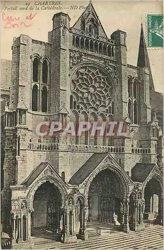 Cartes postales Chartres Portail nord de la Cathedrale
