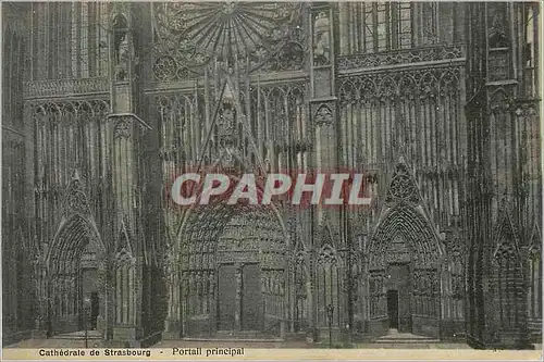 Cartes postales Cathedrale de Strasbourg Portail principal