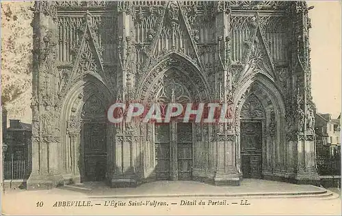 Cartes postales Abbeville L Eglise Saint Vulfran Detail du Portail