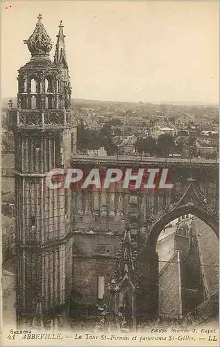 Cartes postales Abbeville La Tour St Firmin et panorama St Gilles