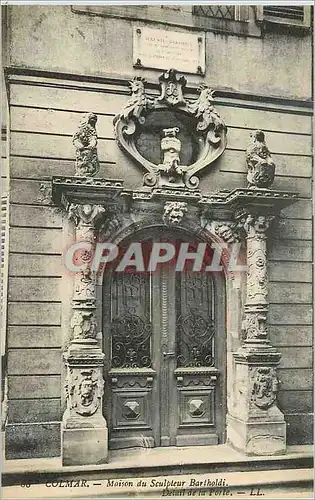 Cartes postales Colmar Maison du Sculpteur Bartholdi Detail de la Porte