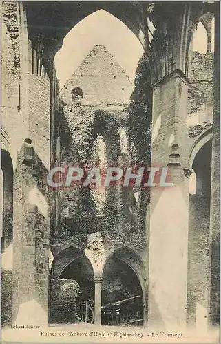 Ansichtskarte AK Ruines de l Abbaye d Hamby Manche Le Transept