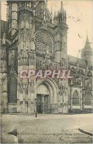 Ansichtskarte AK Evreux Eure Grand Portail de la Cathedrale